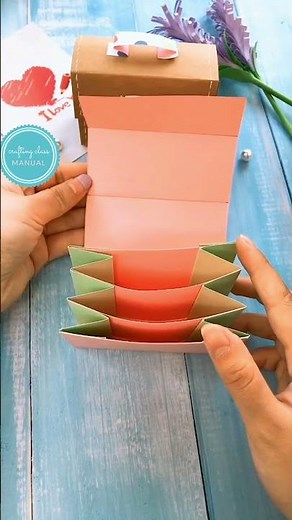 How to make a paper briefcase /DIY Origami Crafts Tutorial step by step. #shorts