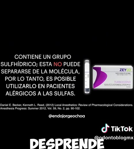 ¿Los pacientes alérgicos a las sulfas pueden usar Articaina?