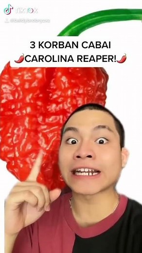 KORBAN CABAI CAROLINA REAPER/PAQUI ONE CHIP CHALLENGE #shorts