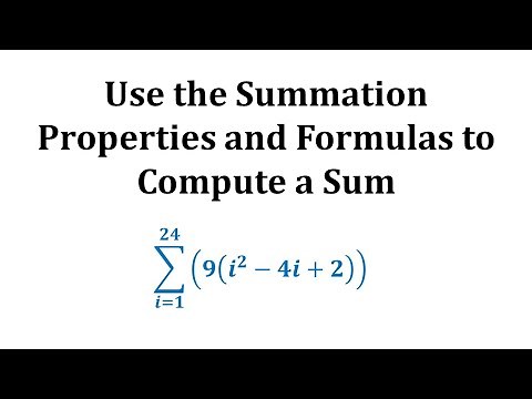 Use Summation Properties and Formulas to Evaluate Sigma Notation: Sum(9(i^2-4i+2))