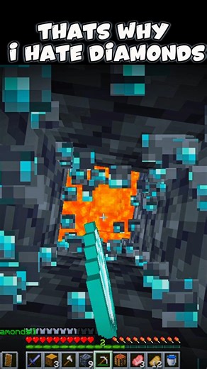WORST Diamond Mining Ever 💀 #minecraft