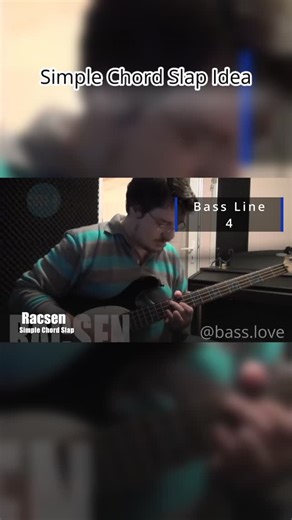 🔥 Slap Lick #4 – Simple Chord Slap Idea Slap those chords like a pro! 🔥 A smooth exercise that adds harmony to your groove. #bassgroove #chords #slapbass #basslicks #funkbass #Basslove | Bass Love