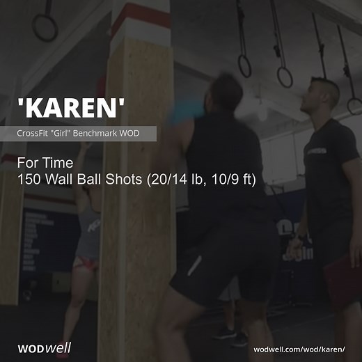 "Karen" Workout, CrossFit "Girl" Benchmark WOD | WODwell