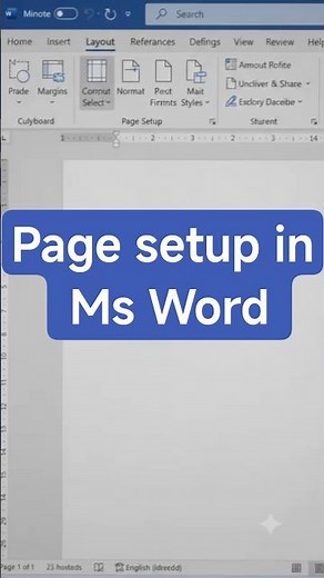 📄 Page Setup in MS Word | Set Margin, Orientation & Paper Size Easily ⚡ #Shorts