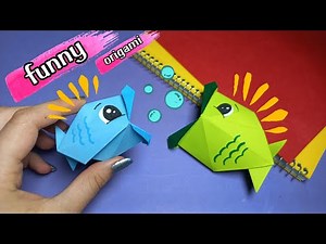 Origami talking fish 🐟| let your fish speak by this paper craft