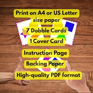 Colors and Shapes Spot It Game for Toddlers | Printable Matching Cards | Educational Game for Kids | Instant Download PDF | A4/US Letter - Etsy