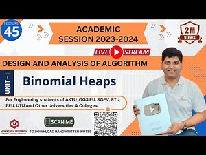 DAA45:Binomial Heap and Binomial Tree| Binomial Tree Properties| Binomial Tree Example