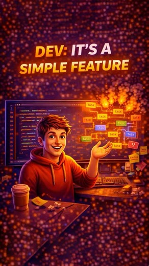 Dev:“It’s a Simple Feature” Also Dev 2 Hours Later 😭 #shorts #youtubeshorts #viral #computerscience