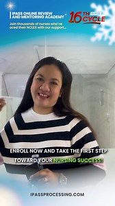 🎉 Exciting Announcement! 🎉 The 16th Cycle of IPASS Processing and IPASS Online Review and Mentoring Academy kicks off this December 16, 2024! 🌟 Meet Coach Kristal, one of our outstanding NCLEX success coaches, ready to guide you every step of the way to help you pass the NCLEX on your first attempt. 🚀 💡 What’s in store for you? ✔️ Unlimited access to our Next-Generation NCLEX (NGN) Portal—study until you pass! ✔️ Comprehensive mentoring and personalized support tailored to your needs. 📣 Sl