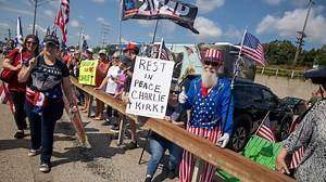 Charlie Kirk memorial rally draws crowd to Bellmore LIRR station