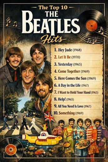 The Top 10 The Beatles hits