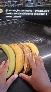 Let's differentiate between plantains and banana #plantains #banana