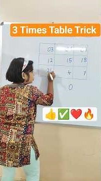 3 Times Table Trick in 30 Seconds 🤯 | Easy Math Trick #shots #maths #multiplicationtrick #learning