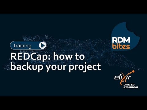 RDMbites | REDCap: how to backup your project