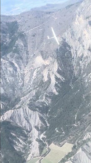 Glider Soaring Over South of France Mountains | Stunning Silent Flight