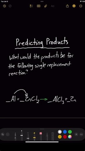 Single Replacement Reaction Example #chemistry