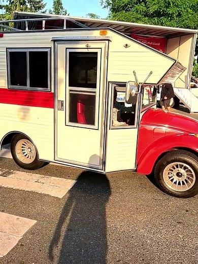 The Super Bugger camper conversion of the Volkswagen Beetle.