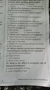 What is the effect of excessive use of chemical fertilizers?... | Filo