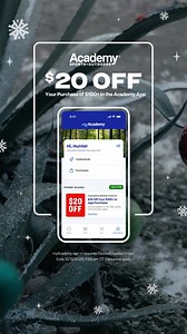 11K views | Holiday shopping is a wild ride, but you can save $20 when you spend $100 or more in the Academy App. | Academy Sports + Outdoors | Facebook