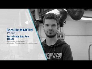 Camille, prépare un Bac Pro TISEC plomberie chauffage en alternance