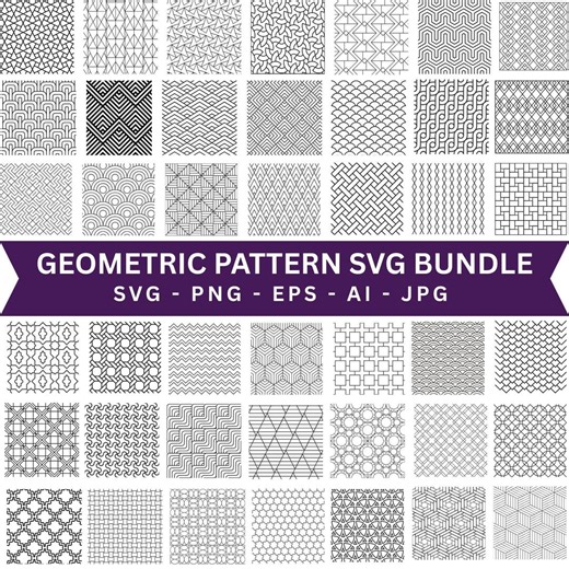 Seamless Patterns Svg, Geometric Vector, Lines Pattern Svg, Geometric Seamless Svg, Lines Pattern Svg, Decorative Panel Svg, Shape Pattern - Etsy