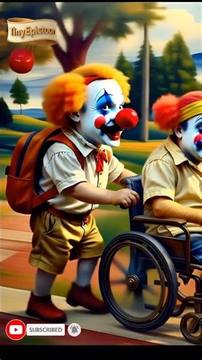 cute puppy late school for father in hospital //youtube.co/@TinyEpicToons