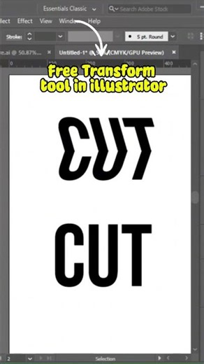 Using the transform tool in Adobe Illustrator. #tech #adobeillustrator #adobe #design #tutorial