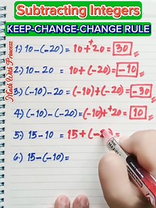 Subtracting Integers KEEP-CHANGE-CHANGE RULE #math #mathwithprincess #mathviralvideo #mathviral #mathtutor #mathematics #basicmathreview #mathisfun #subtractingintegers | Math with Princess