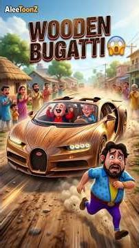 Poor Friends Built a Wooden Bugatti Chiron 😱 | Motu Patlu Luxury Car Story |#shorts #motupatlu