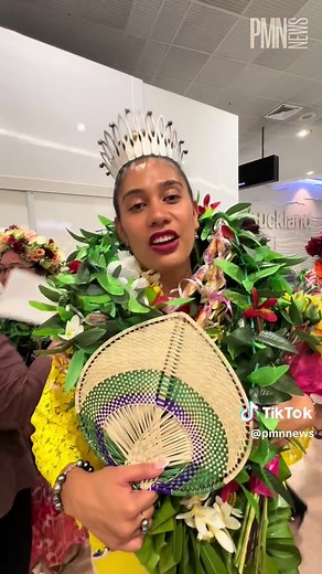 Miss Cook Islands Ngatepaeru Maoate Arrives in New Zealand