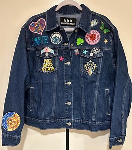 Rock Band Patch Jean Jacket - Handmade & Curated One-of-a-kind. Wear Art! (size Large (L) - Etsy