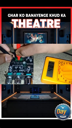 TRAY XY-T100L CLASS D AMPLIFIER REPAIR ( 📽️GHAR KO BANAYEGE KHUD KA THEATRE DAY 15)#hometheatresetup
