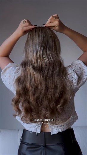 Quick fishtail braid for long hair 🤍 save and try it #fishtailbraid #braidtutorial #hairstyletutorial #updo #easyhairstyle #updotutorial #updohairstyle | Vikosto