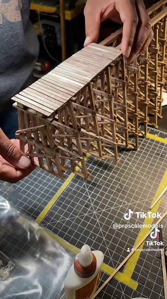#proscalemodels #youtuber #hoscale #trestlebridge #bridge #modelrailroad #modeltrains #trains #scratchbuild #scratchbuilt