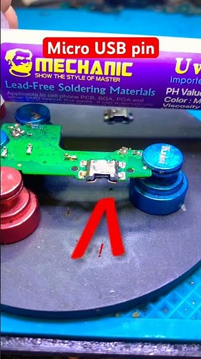 Micro USB Pin Change Without Hot￼ Air-Gun in one Minute #mobilerepair #electronic #shorts