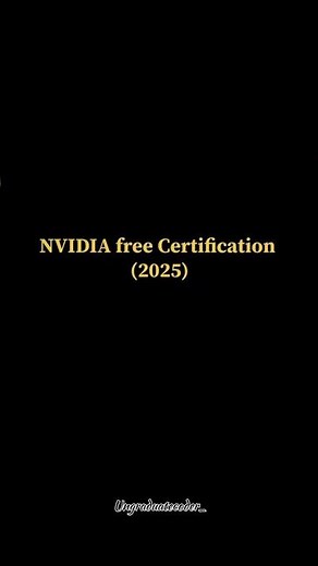 📢 NVIDIA Launches Free Courses & Certificates for Everyone!#NvidiaCertification #LearnWithNvidia