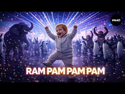 Funky Animal Baby Dance - Ram Pam Pam Pam (Music Video 4k HD)