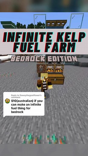 Replying to @floweythegoatflower Minecraft 1.20.15 Infinite Fuel Farm Redstone automatic AFK Kelp gaming tutorial for bedrock edition #minecraft #icecoffey #gaming #gamingontiktok #bedrock #mcpe #redstone #minecraftbuilding #minecrafthacks #tutorial #minecrafttutorial