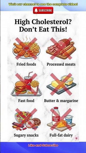 High Cholesterol? Don’t Eat This! 🚫❤️ | Foods to Avoid for Heart Health (USA)