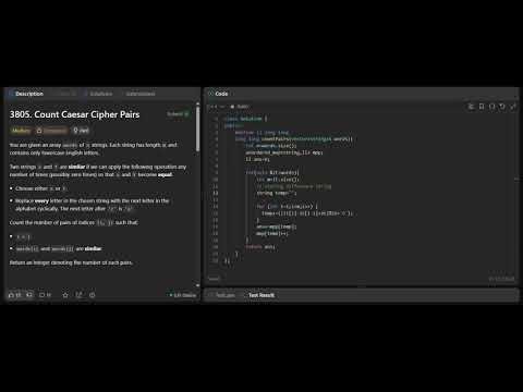 LeetCode 3805. Count Caesar Cipher Pairs | Weekly Contest 484