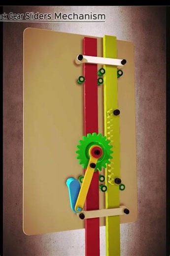 Rack Gear Sliders Mechanism | 3D Mechanical Animation #shorts