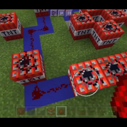 How to make a heart with TNT explosion in Minecraft
