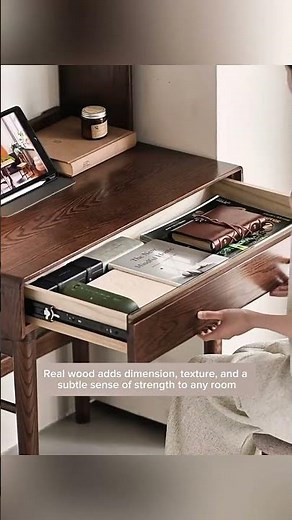Narrow Oak Desk for Small Spaces #desk #homedecor #homeoffice