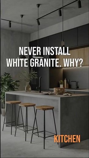 Watch This Before Buy White Granite For Your Kitchen Countertop || Grid Interiors