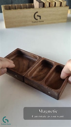 Modular Magnetic Token Tray | 8x8 Cm Wooden Game Organizer | Oak, Walnut, Olive - Etsy