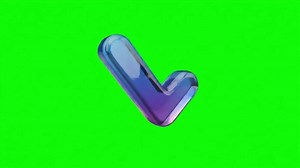 Download Stylish letter R animation element on green screen for free