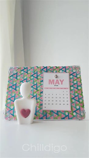 What Color Is May? DIY Pink Bamboo Weaving Calendar Board 🌸