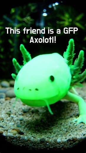 Just a Normal Axolotl RIGHT? Wait for It! #Axolotl #Glow #Cute #Animal #UV