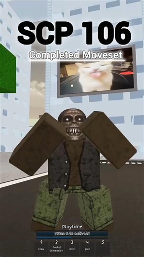 SCP 106 Completed Moveset in JJS (Jujutsu Shenanigans) #roblox #jjs #scp #shorts