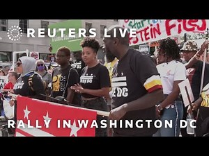 LIVE: Rally held in Washington DC during Trump's news conference